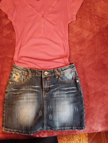 kožna pencil suknja: M (EU 38), Mini, bоја - Tamnoplava