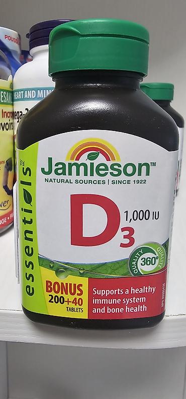 тоблетка: Jamieson Vitamin D3 1000 IU — пищевая добавка в таблетках. - Форма — 1