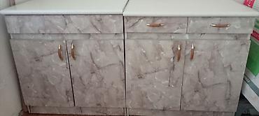 Кухонные шкафы: Mətbəx üçün alt dolab dəsti - Material: mərmər naxışlı laminat — 1