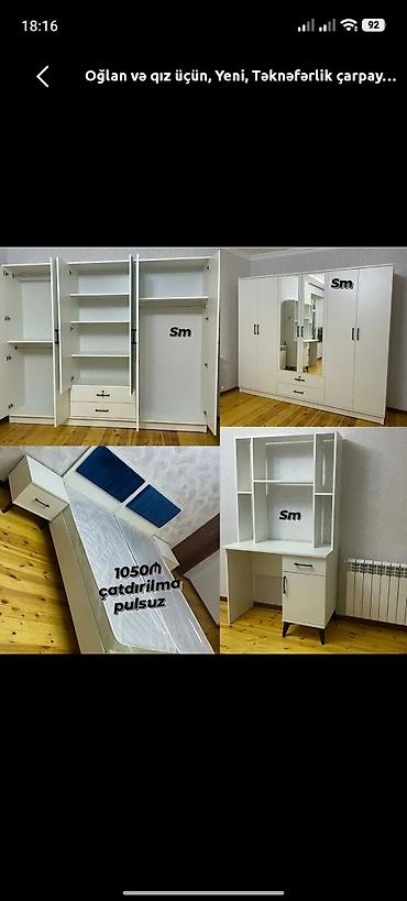 gəncə mebel: Oğlan və qız üçün, Yeni, Təknəfərlik çarpayı — 1