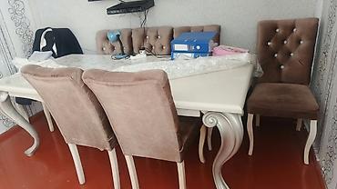 xudat heyvan satisi: Masa dəsti satılır 8 stulu var yaxşı vəziyyətdə di heç bir laxlaması — 1