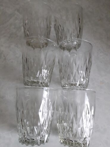 стаканы для холодных напитков: Стаканы гранёные 6 штуе СССР. Идеальное состояние, целые. Центр