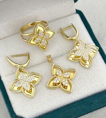 Zərgərlik dəstləri: Tiffany, Sarı qızıl, 585 Əyar — 6