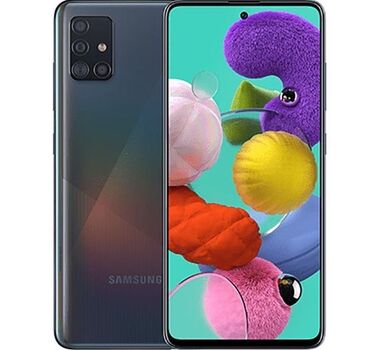 samsug telefon: Samsung Galaxy A71, 128 ГБ, цвет - Черный, Отпечаток пальца