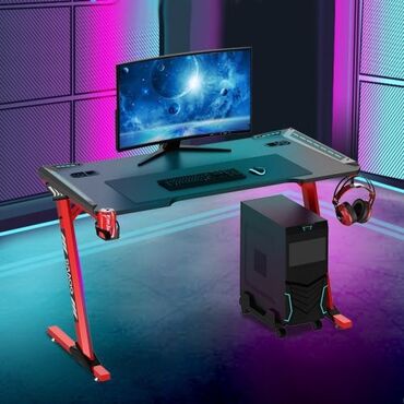 Эмерек: **Дизайнердик Гейминг Стол! RGB жарык, АлыпБерден! 🎮✨** Оюн