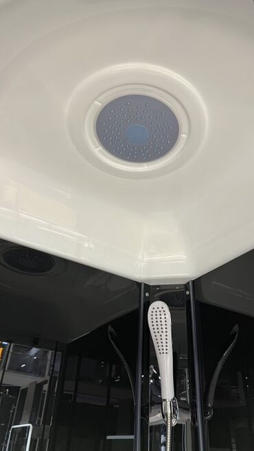 Душевые кабины: Душевая кабина Полукруглая, Размер: 90 x 90 см, Высота поддона: 15 см,Покрытие: Тонированное — 5