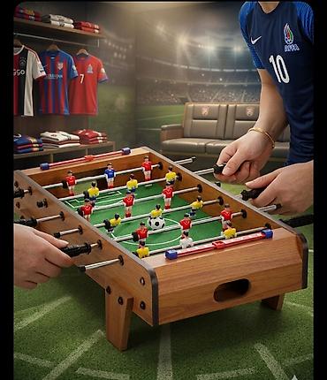 İdman oyunları: Mini stolüstü futbol (foosball) oyunu - Ölçülər: 50 x 25 x 16 sm — 1