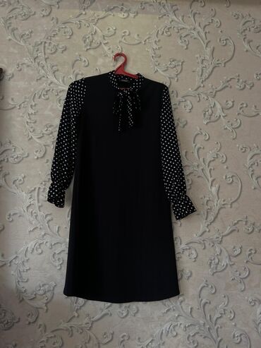 черное короткое платье: Повседневное платье, Турция, Осень-весна, Короткая модель, Трикотаж, Турецкое, XL (EU 42)