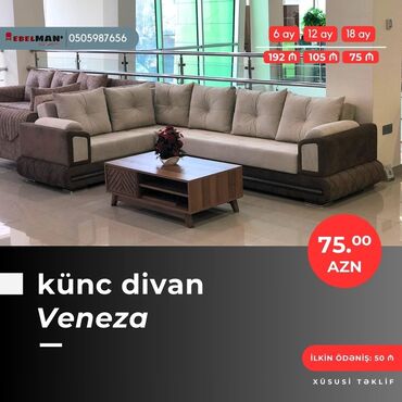 Divanlar: Künc divan, Yeni, Açılan, Bazalı, Parça, Şəhərdaxili pulsuz çatdırılma — 5