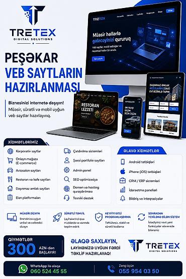 Digər xidmətlər: Veb saytların hazırlanması | Domen, Hosting — 1