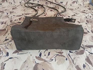 ekru boja: Ženska torba – siva,New Bags kvadratnog oblika, sa dugim kaiševima za — 4