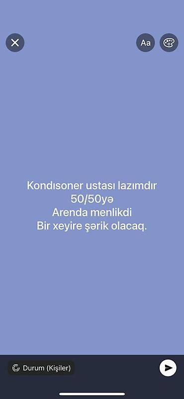 komputer ustası: Kondisioner ustası üçün iş təklifi - İş modeli: 50/50 bölüşdürmə - — 1