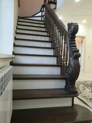 Деревянные лестницы: Лестница,жасайбыз, фанера,шпон,соснадан — 12