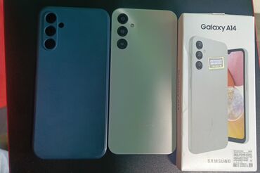 Samsung: Samsung Galaxy A14, 128 GB, rəng - Boz, Sensor, Barmaq izi, İki sim kartlı