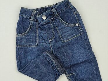 jeansy wyszczuplajace: Denim pants, George, 6-9 months, condition - Very good