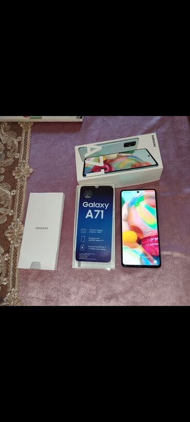 Samsung: Samsung Galaxy A71, 128 GB, rəng - Göy, İki sim kartlı