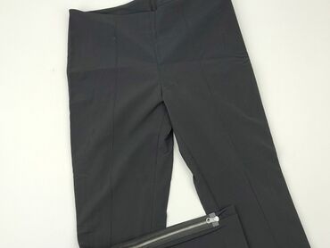 czarne spodnie dzianinowe: Material trousers, M (EU 38), condition - Good