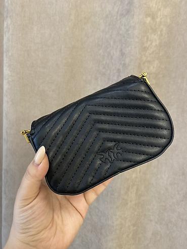 pinko çanta: Pinko mini çanta - Rəng: qara - Material: yumşaq teksturalı, V — 4