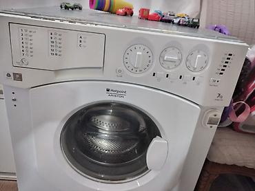 ikinci əl aristonlar: Paltaryuyan maşın Hotpoint Ariston, 7 kq, İşlənmiş, Avtomat, Qurutmasız, Kredit yoxdur, Ödənişli çatdırılma — 2