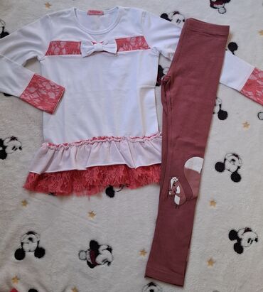 Paketi dečije odeće: Paket: Helanke, Majice, Pantalone, Za devojčice, uzrast: 7-8 godina — 6