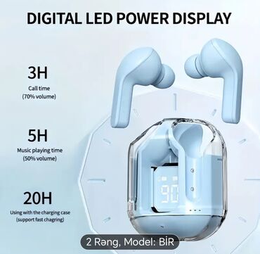 Qulaqcıqlar: Yeni Simsiz (Bluetooth) Qulaqcıqlar, rəng - Ağ — 5