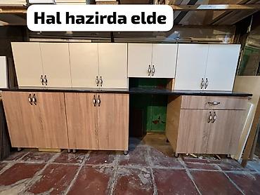 Mətbəx mebeli dəsti - Ölçü: 303 sm - Rəng kombinasiyası: yuxarı
