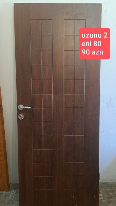 Furnitura və aksessuarlar: Yataq otağı üçün İşlənmiş Otaq qapısı 80x200 sm Zamok ilə, Zəmanətli, Ünvandan götürmə