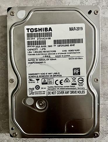 thunderbolt display: Накопитель для ПК, Б/у, Toshiba, HDD, 1 ТБ, 3.5", Для ПК — 1