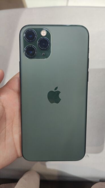 Apple iPhone: IPhone 11 Pro, Б/у, 64 ГБ, Зеленый, Защитное стекло, Чехол, В рассрочку, 100 %