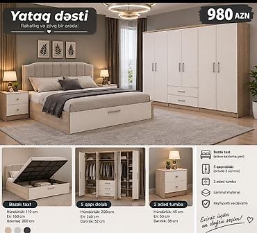 Yataq dəsti – Rahatlıq və zövq bir arada! Dəst tərkibi: - Bazalı taxt lalafo.az -da Yataq dəsti – Rahatlıq və zövq bir arada! Dəst tərkibi: - Bazalı taxt