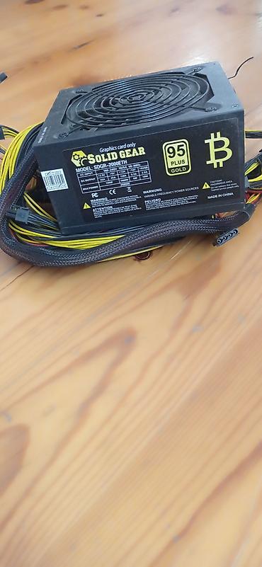 Комплектующие для ПК: SOLID GEAR SDGR-2000ETH – GPU mədən sistemi üçün yüksək güclü PSU - — 1