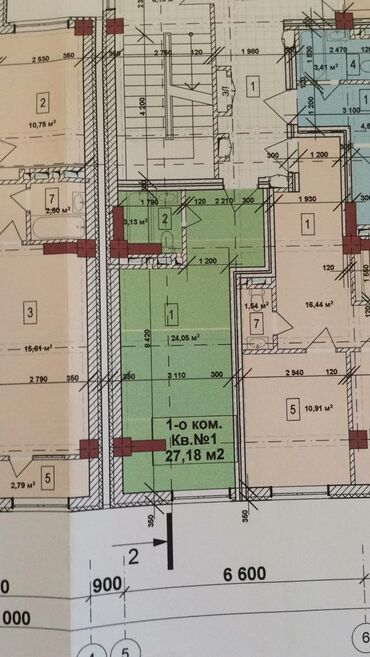 Продажа квартир: 1 комната, 27 м², Общежитие и гостиничного типа, 5 этаж, ПСО (под самоотделку)