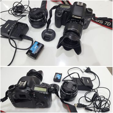 foto çanta: Fotoaparat Canon EOS 7D.qiymet 950 man.İdeal