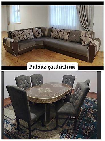 2 ci el kunc divan: Divan satilir. Acilir baza var Olcu 310 x210 *Qiymet 350 Azn* Masa — 1