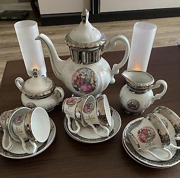 ag saat: Çay dəsti, rəng - Ağ, Farfor, 6 nəfərlik — 3