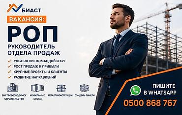 Вакансии: ВАКАНСИЯ: РОП / РУКОВОДИТЕЛЬ ОТДЕЛА ПРОДАЖ Компания БИАСТ ищет — 1