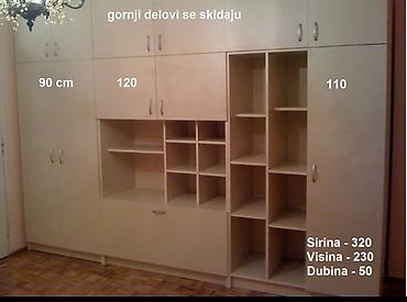 namestaj miso veliko selo: Prodajem regal i ugaonu tv komodicu delovi gornji sa regala se skidaju — 1
