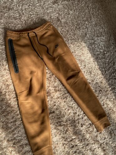 мужские классические брюки: Мужские брюки, L, Nike, Новый, цвет - Коричневый, Бесплатная доставка