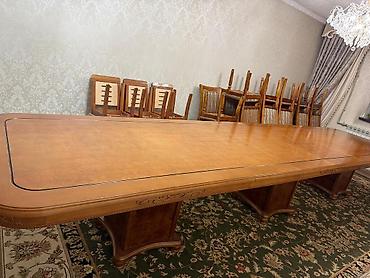 набор бу: Стол и стул для зала, Б/у, цвет - Коричневый — 3
