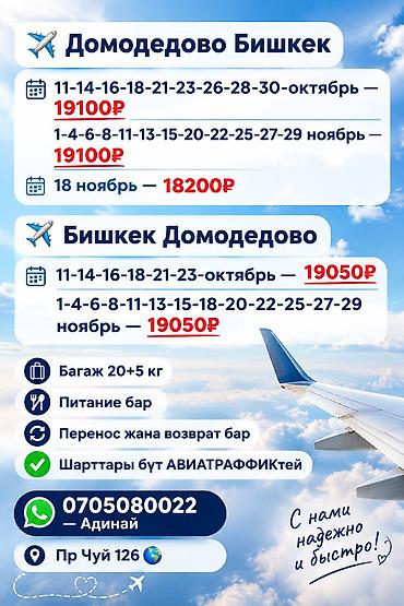 Туристтик кызматтар: Авиабилеты ARUU Travel — по всем направления Ош-Бишкек Бишкек -Ош — 3