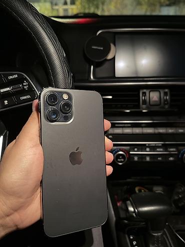 телефон iphone 12: IPhone 12 Pro Max, Б/у, 256 ГБ, Черный, 78 % — 1