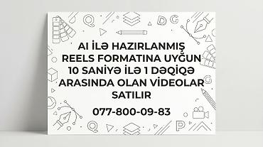 AI ilə hazırlanmış qısa video xidməti Düzgün SMM seçimi ilə 1 aya
