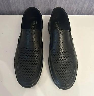 deri plas: Kişi loafer ayaqqabısı - Rəng: qara - Model: slip-on (bağsız) — 1