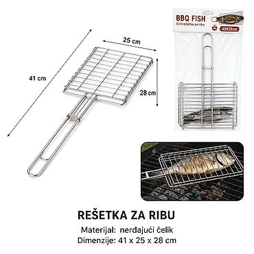 KMT Grid za roštilj 2406344 Žičana rešetka za pečenje mesa, povrća i