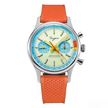 Ručni satovi: Sugess Chrono Heritage S387 -Pilot- 40mm - Plava/Narandzasta Sugess — 4