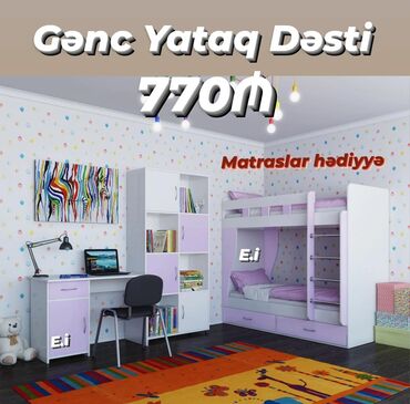 uşaqlar üçün yazı masası: Для девочки, Новый, Письменный стол