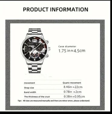 Классические часы: Классические часы часы, Серебро, США, Мужские, Б/у — 4