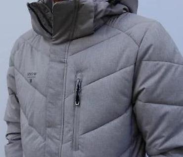 Zimske jakne: Muška zimska jakna – siva - Topla, punjena jakna sa proštepom u — 11
