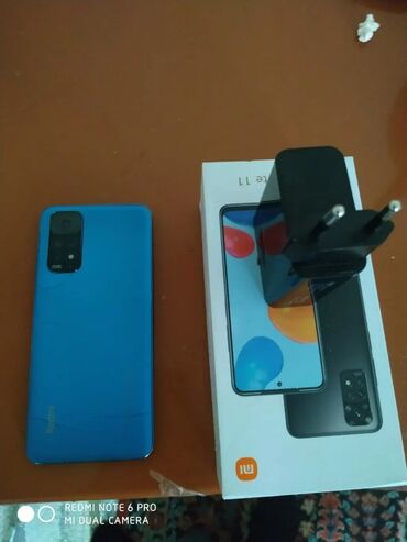 Xiaomi: Xiaomi Redmi Note 11, 128 GB, rəng - Göy, 
 Sensor, Barmaq izi, İki sim kartlı