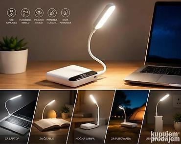 krevet sa ormarom ispod: USB LED lampa za čitanje sa fleksibilnim vratom idealna je za laptop — 1